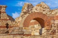 Nesebar, Bulgaria Ruins arch of the ancient wall Royalty Free Stock Photo