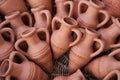 Many small clay ceramic amphoras with Nessebar lettering