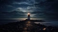ness lighthouse dark Royalty Free Stock Photo
