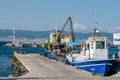 Nessebar, Bulgaria - 2 Sep 2018: Fishing boats at the Harbor Port of Nessebar, one of the major seaside resorts on the Bulgarian