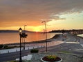 Nessebar Bulgaria. Sunrise black sea Royalty Free Stock Photo