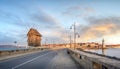 Nessebar old town in Bulgaria at sunset Royalty Free Stock Photo