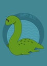 Nessie Loch Ness Monster illustration, poster picture, children\'s