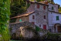 Nesso, Italy - July 16, 2021: The medieval coastal town of Nesso in the Como lake, Italy Royalty Free Stock Photo