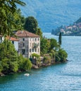 Scenic sight in Nesso, beautiful village on Lake Como, Lombardy, Italy. Royalty Free Stock Photo