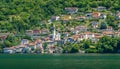 Scenic sight in Nesso, beautiful village on Lake Como, Lombardy, Italy. Royalty Free Stock Photo