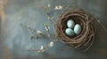 Birds Nest With Three Eggs Royalty Free Stock Photo