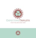 Nest and eggs logo for baby or family related business