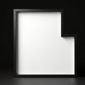 Nested black frames against a black background Clean lines, subtle shadow , art, modern