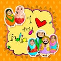 Nested Doll Indian couple representing diverse culture from different States Royalty Free Stock Photo