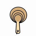 Nested Measuring Spoons Set Vector Icon Royalty Free Stock Photo