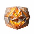 A nested origami box lamp with layered glow inside Royalty Free Stock Photo
