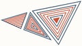 Nested Triangle Geometric Pattern, Abstract Art Design, vector design Generative AI Royalty Free Stock Photo
