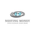 Nesting Money logo inspiration, can used bank, accounting or finance logo designs