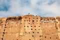 Ancient archway of Badii Palace with Stork