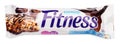 Nestle Fitness dark chocolate flavor wholegrain cereal bar isolated on white