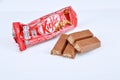 Nestle kit kat chocolate bar Royalty Free Stock Photo