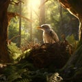 Nestling in Time: Young Archaeopteryx in Ancient Forest