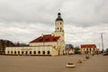 Nesvizh, Belarus. 29-04-2017. Nesvizh ancient city in Belarus, city hall in the city center