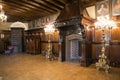 NESVIZH, BELARUS - May 20, 2017: Details and elements of the interior of a medieval castle in Nesvizh.