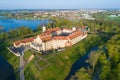 Nesvizh Castle on a sunny May morning, Belarus Royalty Free Stock Photo