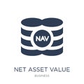 Net asset value icon. Trendy flat vector Net asset value icon on