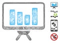 Net Bar Chart Monitoring Vector Mesh Royalty Free Stock Photo