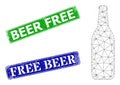 Rubber Beer Free Stamp Imitations and Triangle Mesh Beer Bottle Icon