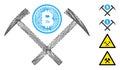 Net Bitcoin Mining Hammers Vector Mesh