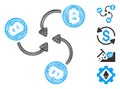 Net Bitcoin Mixer Swirl Vector Mesh Royalty Free Stock Photo