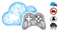 Net Cloud Game Controller Vector Mesh