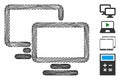 Net Computer Workgroup Vector Mesh Royalty Free Stock Photo