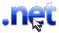 Net cursor clicking net domain illustration