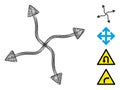 Net Curve Arrows Vector Mesh Royalty Free Stock Photo