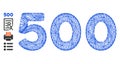 Net 500 Digits Text Vector Mesh Royalty Free Stock Photo