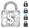 Net Dollar Lock Vector Mesh