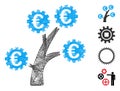 Net Euro Technology Tree Vector Mesh Royalty Free Stock Photo