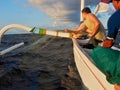 Net Fishing On the Small Boat