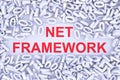 NET FRAMEWORK concept scattered binary code 3D Royalty Free Stock Photo