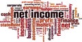 Net income word cloud Royalty Free Stock Photo