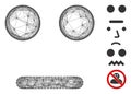 Net Indifferent Smiley Vector Mesh Royalty Free Stock Photo