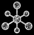 Net Linked Hub Web Mesh with Bright Glare Spots
