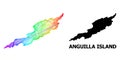 Net Map of Anguilla Island with Spectrum Gradient