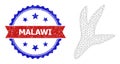 Scratched Bicolor Malawi Stamp and Bird Step Web Mesh Icon