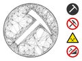Net Mining Hammer Vector Mesh Royalty Free Stock Photo