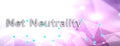 Net neutrality text on abstract digital background, copy space, banner. 3d illustration Royalty Free Stock Photo