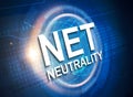 Net neutrality text on digital background Royalty Free Stock Photo