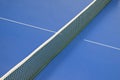 Net for pingpong and blue tennis table Royalty Free Stock Photo