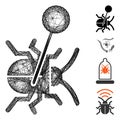 Net Pinned Bug Vector Mesh Royalty Free Stock Photo