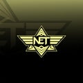 Net piramida mascot Illustration Vector Logo esport Royalty Free Stock Photo